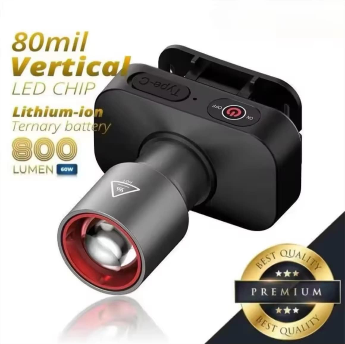 ໂຄມຄາດຫົວ LED, ສ່ອງໄກ, ສ່ອງກົບ ໄວ້ສຳລັບຍ່າງໃນປ່າ ,ໃສ່ລຸຍຝົນໄດ້ ຮັບປະກັນຄວາມແຈ້ງ
