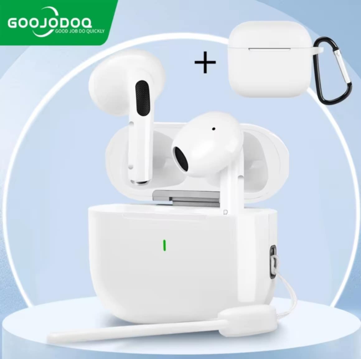 GOOJODOQ A6 IPX5 ກັນນ້ຳ ລົດສຽງລົບກວນ ຫູຟັງໄລ້ສາຍ ຫູຟັງ Bluetooth 5.3 ມີໄມໂຄຣໂຟນໃນຕົວ ຄຸນນະພາບສຽງຄົມຊັດ