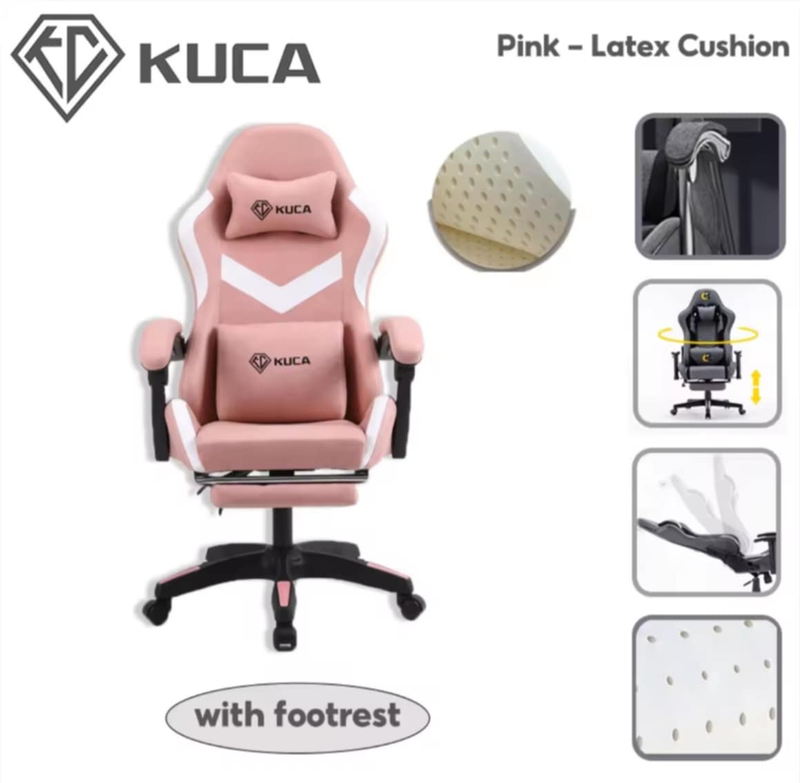 KUCA ຕັ່ງນັ່ງເກມມິງ ຜ້າເທັກນິກໃໝ່, ຕັ່ງນັ່ງຄອມພິວເຕີ, ຮັບປະກັນ 5 ປີ, ຕັ່ງນັ່ງໃນບ່ອນເຮັດວຽກ ແລະ ຕັ່ງນັ່ງເກມມິງ.