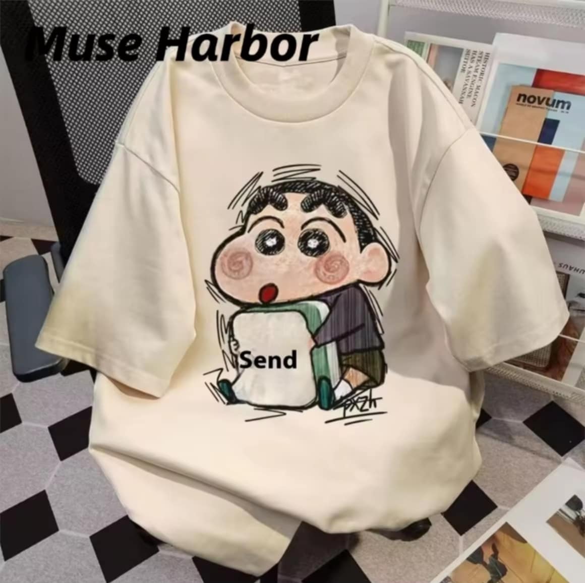 ເສື້ອຢືດສະໄຕລ໌ Harajuku ແບບສວມ ສໍາລັບໃສ່ຍາມຮ້ອນ ສະໄຕລ໌ຍີ່ປຸ່ນໃໝ່