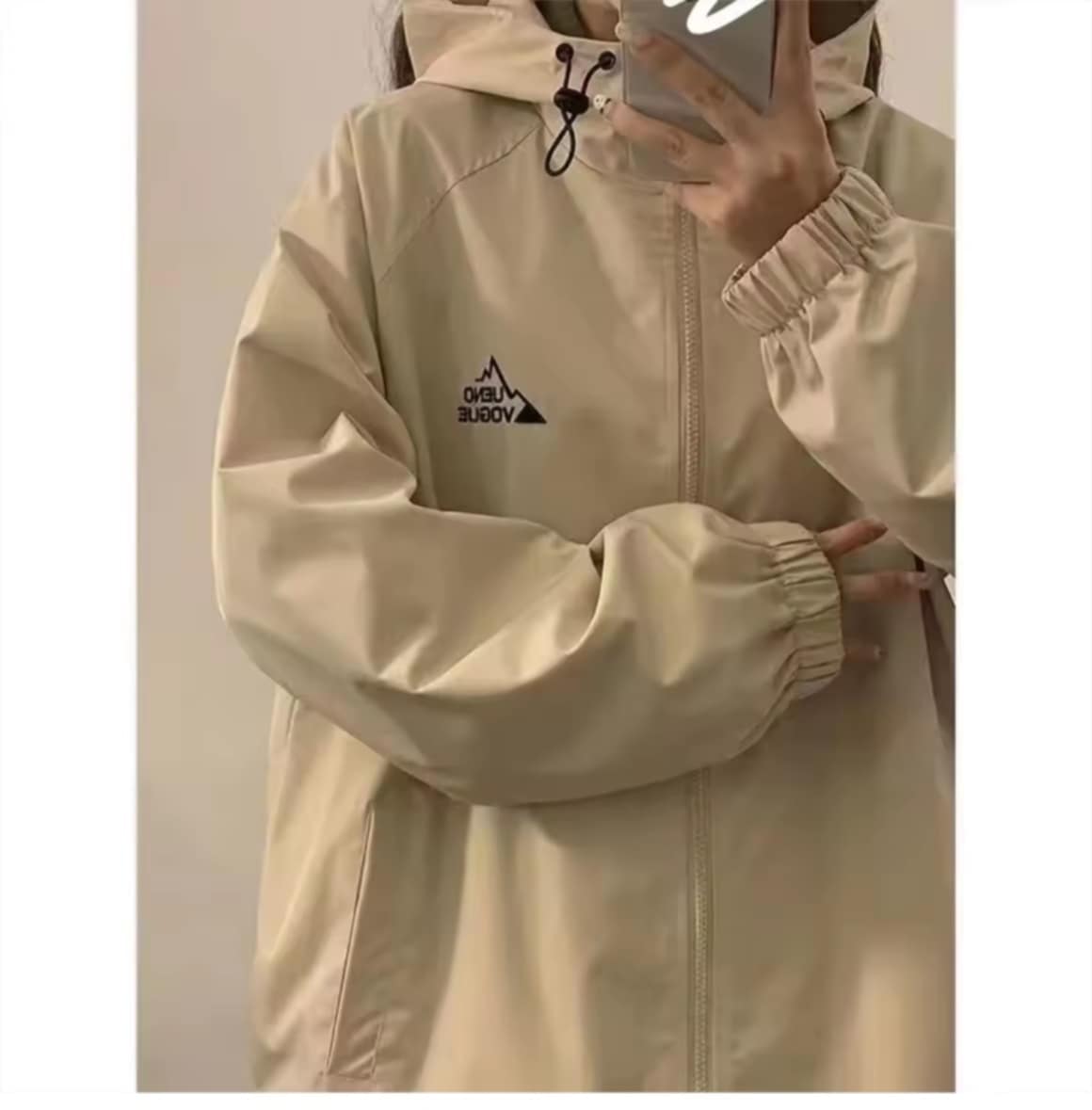 YIYI SHOP ເສື້ອແຈັກເກັດເບສບອນ ຜ້າບາງ ມີຊິບ ມີຄຸມຫົວ ກັນແດດ ກັນລົມ ໃສ່ສະດວກ ເຮັດໃຫ້ສະບາຍຮູບແບບລະດັບເກົາຫຼີ