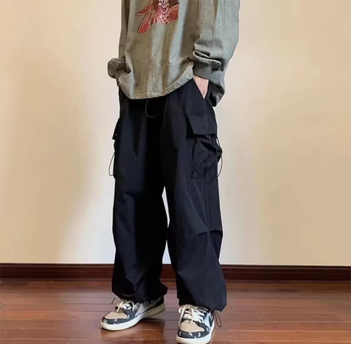 ໂສ້ງຜູ້ຊາຍສະໄຕລ໌ Cargo ຊົງຫຼວມ ຊົງຕົງ ແຟຊັ່ນຜູ້ຊາຍສະໄຕລ໌ເກົາຫຼີ ໂສ້ງຊົງລຸງ ເທ່່ແລະໃສ່ສະບາຍ ✨