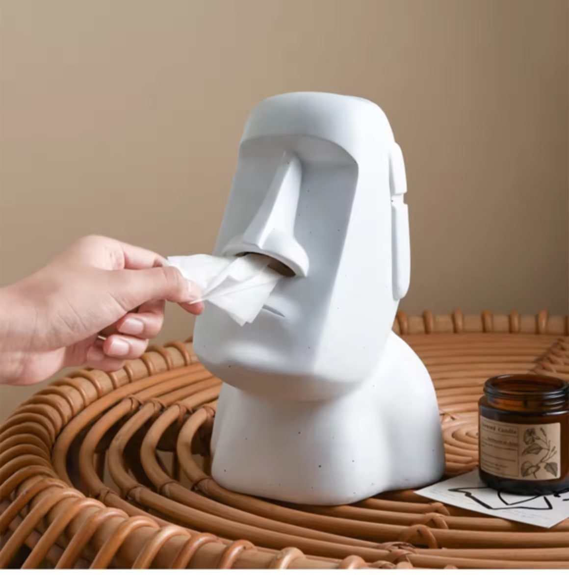 ກ່ອງໃສ່ກະດາດທິຊູ່ ກ່ອງທິຊູ່ແບບດີໄຊນ໌ມິນິມອນ ຮູບແບບໂມເດວ ໂມອາຍ ກ່ອງເກັບກະດາດທິຊູ່ ເໝາະສຳລັບໃຊ້ຕົກແຕ່ງຫ້ອງ ຮຽບງ່າຍ ສວຍງາມ