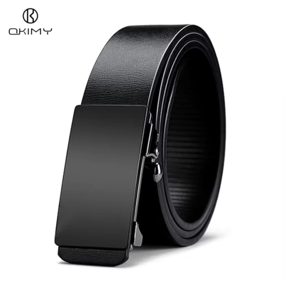 OKIMY ເຂັມຂັດ  ເຂັມຂັດວຽກງານ ຜະລິດຈາກຜິວງົວແທ້ ສໍາລັບຜູ້ຊາຍ ບໍ່ມີຮູ