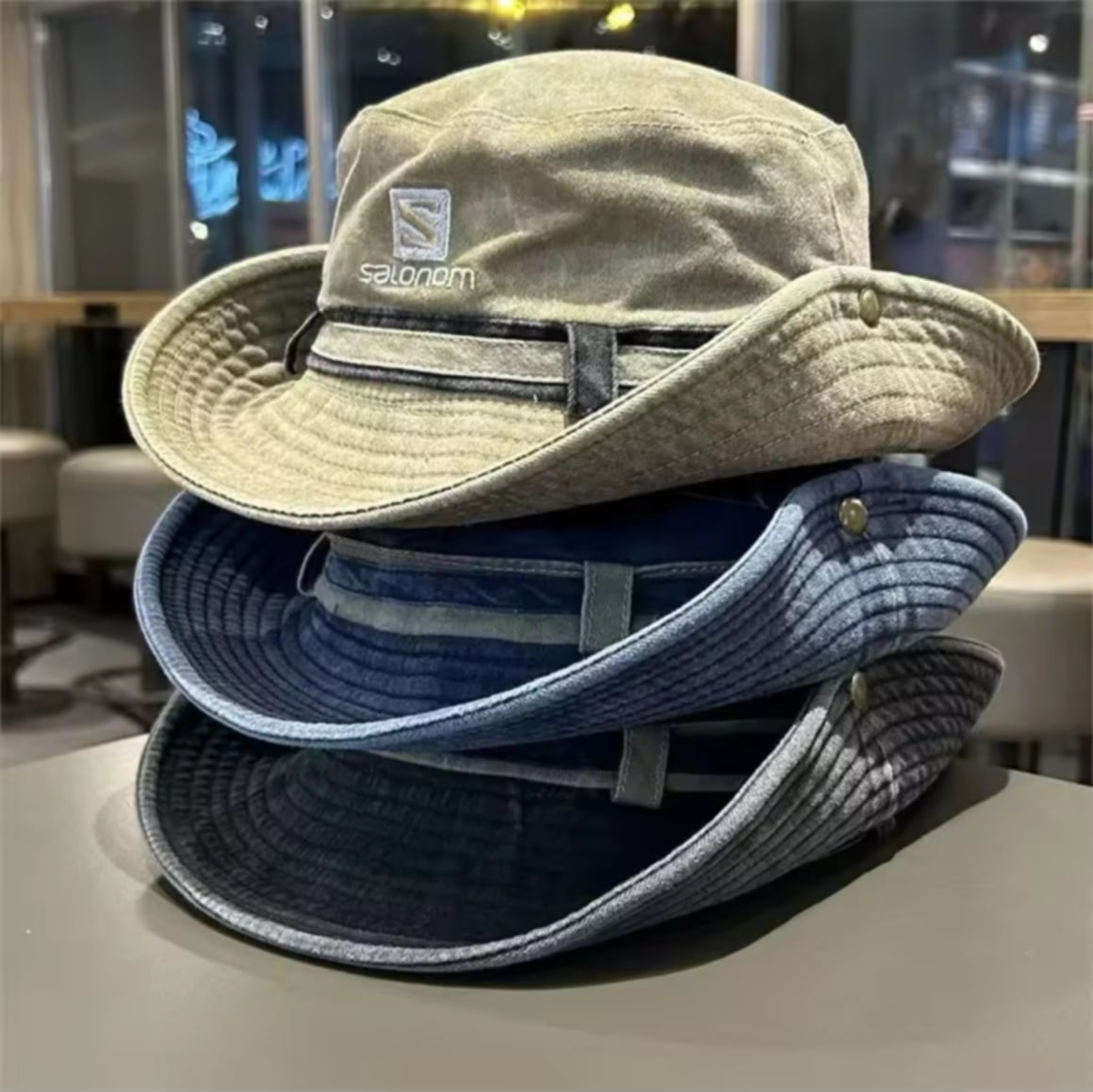 ໝວກບັກເກັດ ສະໄຕລ໌ຍີ່ປຸ່ນ ຕາເວັນຕົກ ຄາວບອຍ ສໍາລັບຫາປາ, ເດີນປ່າ ແລະຕັ້ງແຄມປ໌