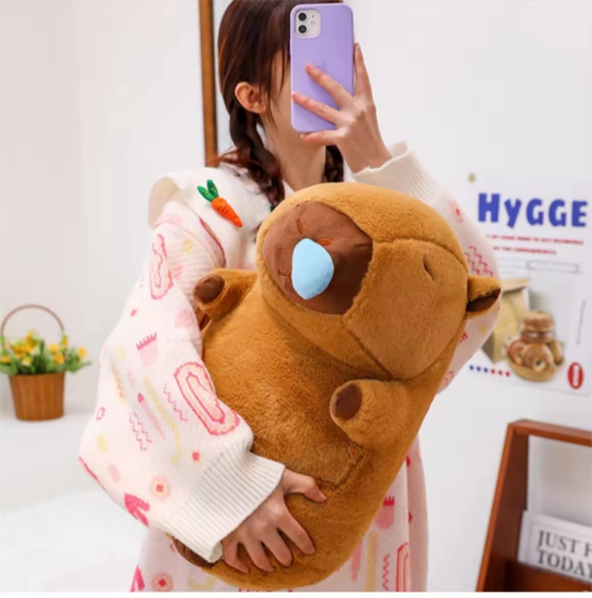 B20 ຂອງຫຼິ້ນເດັກ ຕຸກຕາຄາປິບາຣ່າ ໜ້າຮັກ ຫມອນ Capibara / Capibala ຕຸກຕານອນກອດ ຂອງຂວັນວັນເກີດ