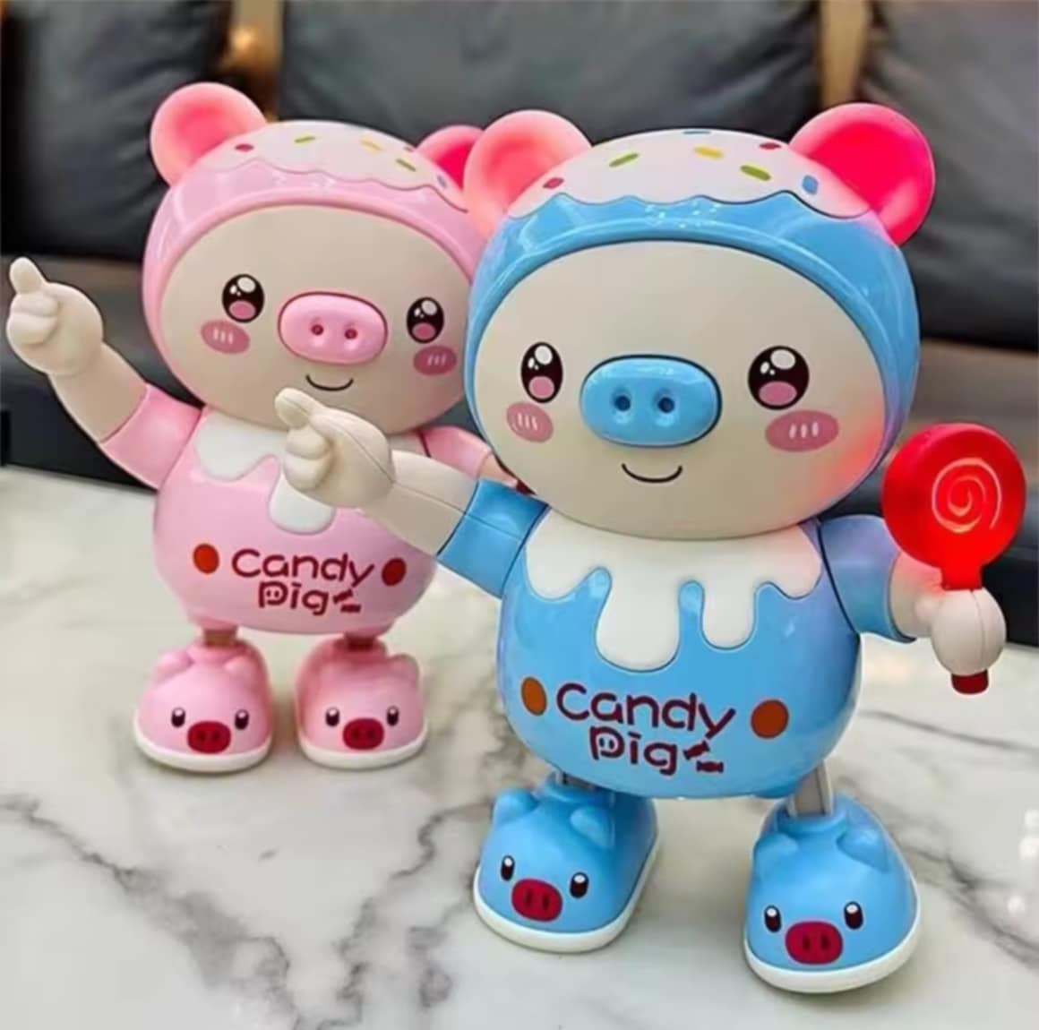 ໝູນ້ອຍນ່າຮັກ ເຕັ້ນໄດ້ ຍ່າງໄດ້ ມີສຽງເພງ ມີໄຟ ໝູນ້ອຍເຕັ້ນນ່າຮັກ ຂອງຫຼິ້ນສຳລັບເດັກ ຊ່ວຍເສີມສ້າງພັດທະນາການໃຫ້ເດັກ