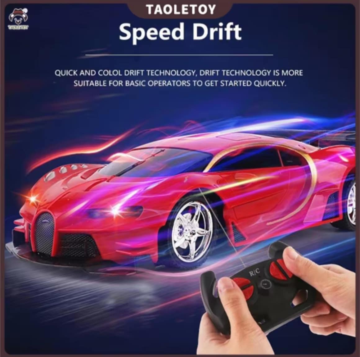 ລົດບັງຄັບວິທະຍຸດຣິບ ຂັບເຄື່ອນ 4 ລໍ້ ໄຮ້ສາຍ ຣີໂມດຄອນໂທຣນ ລົດແຂ່ງ ລົດຂອງຫຼິ້ນ ລົດສະປອດ