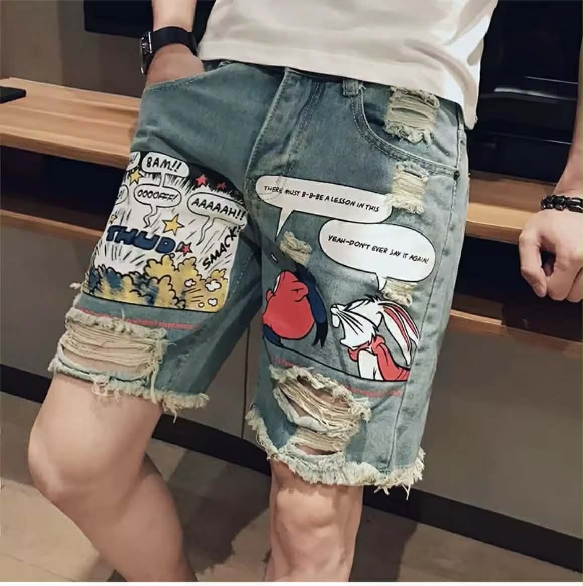 YAZHINIAO ໂສ້ງງຂາສັ້ນຜູ້ຊາຍ – ໂສ້ງຍີນຂາສັ້ນສໍາລັບຜູ້ຊາຍ,ໂສ້ງຍີນຂາດຊົງສະລິມ ສວມໃສ່ສະບາຍ