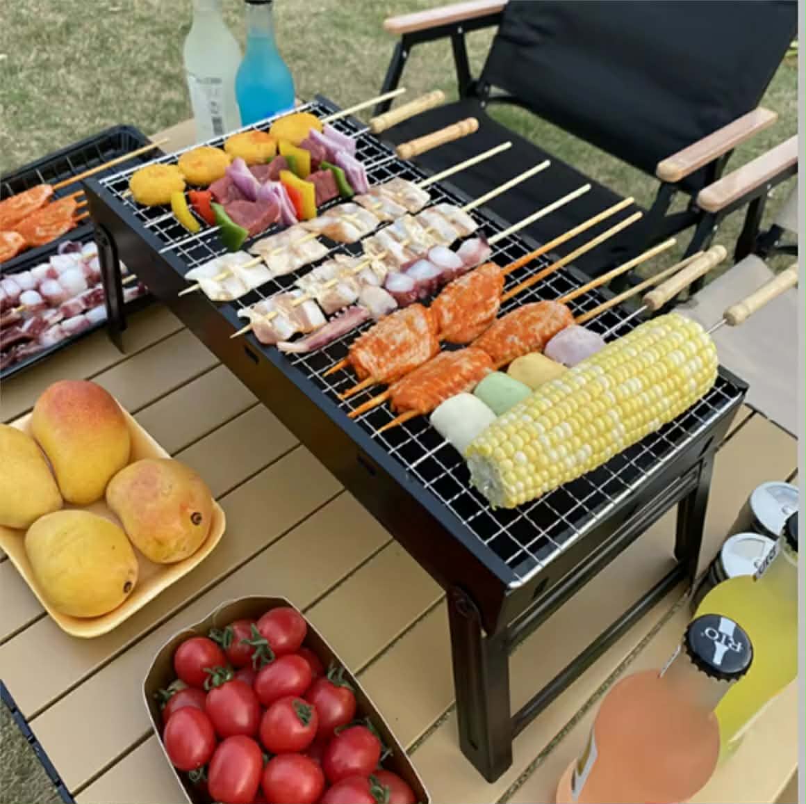 Alive ເຕົາປີ້ງຍ່າງ ເຕົາ BBQ ເຕົາປີ້ງແບບພົກພາ ເຕົາໃຊ້ຖ່ານ ສຳລັບງານປາຕີ້ ຮຸ່ນ 1081 / 3801