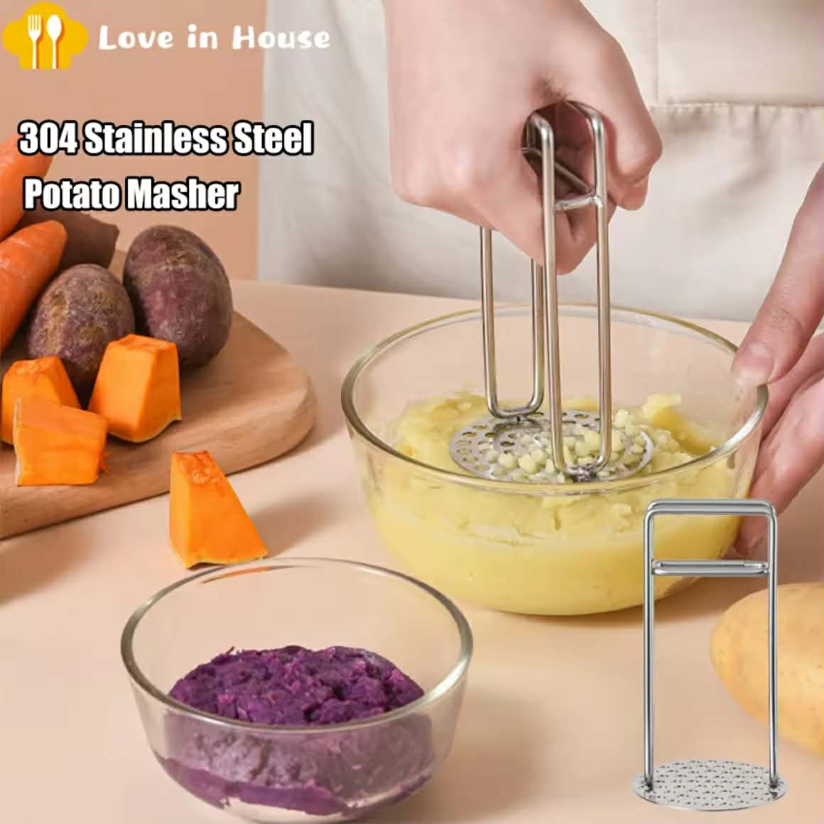 ເຄື່ອງບົດມັນຝະລັ່ງ ສະແຕນເລດ 304 ເຄື່ອງບົດໃຊ້ໃນຄົວເຮືອນ ເຄື່ອງບົດກະທຽມ ແບບເສີມໃຊ້ງານ