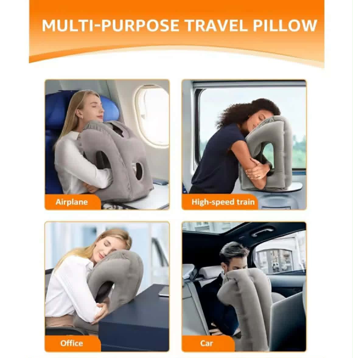 ໝອນຮອງຄໍ, ໝອນເດີນທາງ (Travel Pillow), ໝອນເດີນທາງແບບເປົ່າລົມ ພ້ອມຊ່ອງສອດແຂນ 2 ຂ້າງ ເພື່ອໃຫ້ນອນພັກໄດ້ສະດວກສະບາຍ