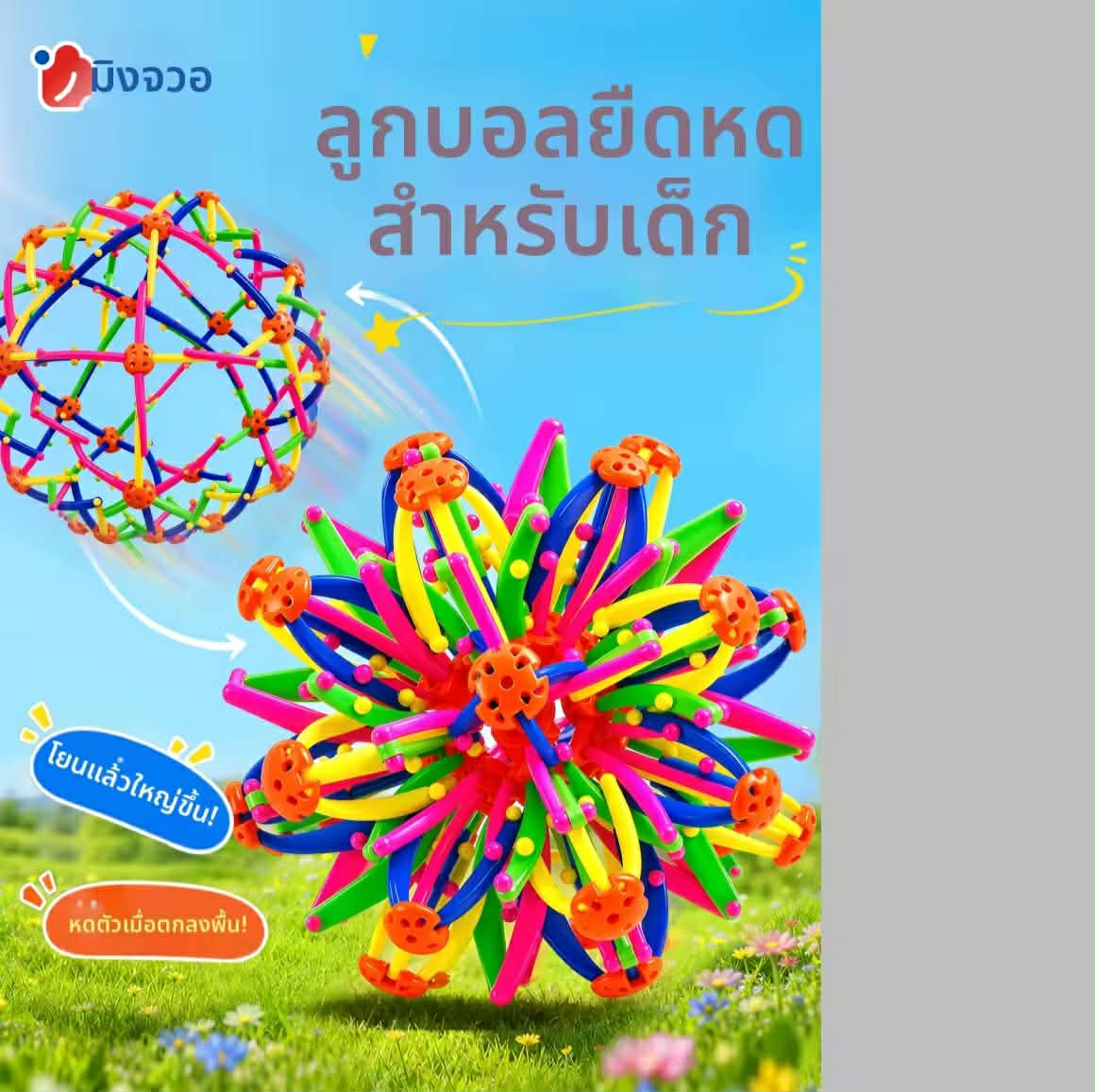 MINGZHUO | ลูกบอลยืดหยุ่นสำหรับเล่นกลางแจ้ง